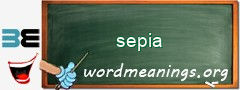 WordMeaning blackboard for sepia